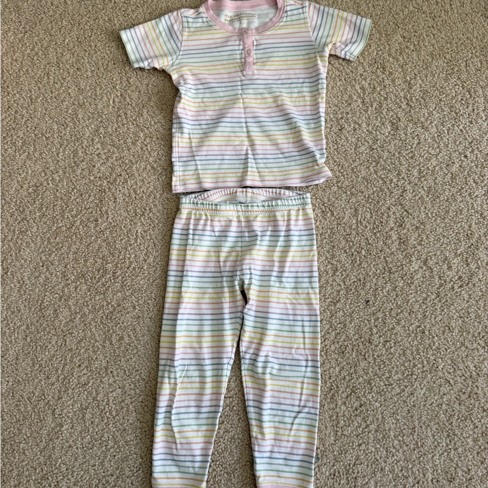 The Beaufort Bonnet Company Pastel Striped Pajama Set